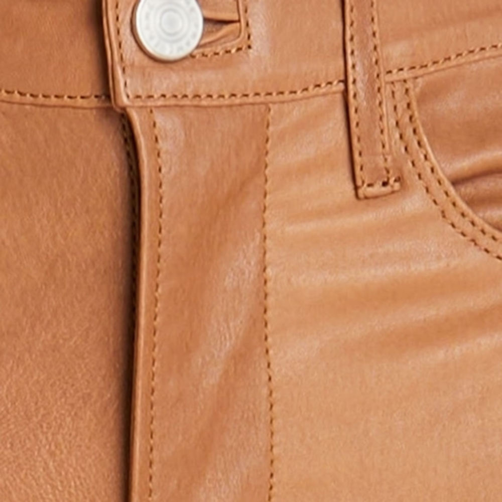High-Waisted Wide Leg Leather Pants