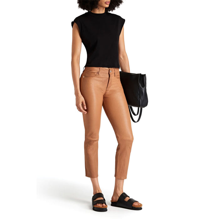 High-Waisted Wide Leg Leather Pants