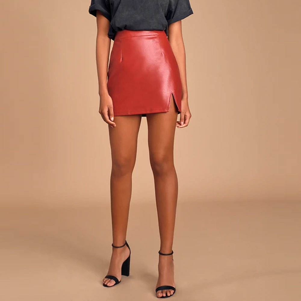 New Arrival Outdoor Casual Usage Size Women Leather New Stylish Skirt