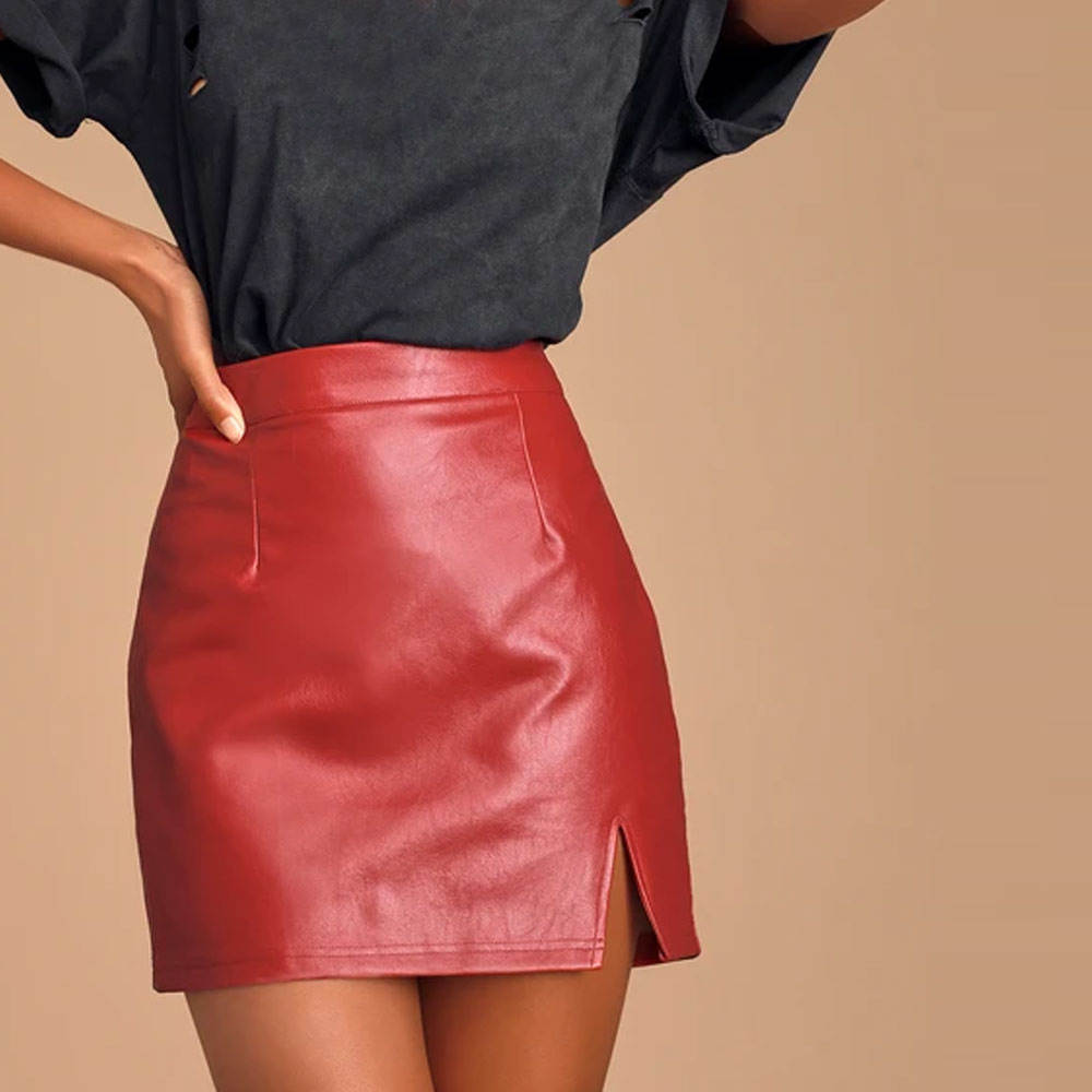 New Arrival Outdoor Casual Usage Size Women Leather New Stylish Skirt