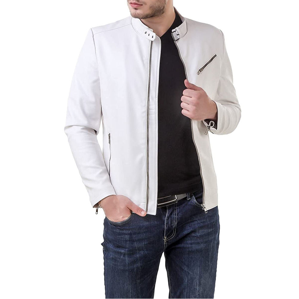 High Manufactured Slim Fit Stylish Winter Leather Jackets Unique Design Leather Jacket for Men
