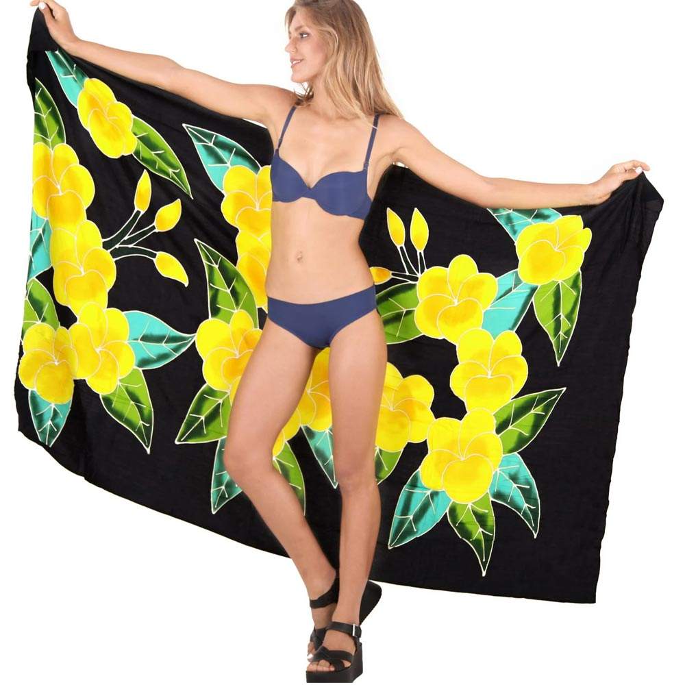 High Quality Printed Women's Sarong Beach Swimsuit Cover Solid Color Beach Sarongs