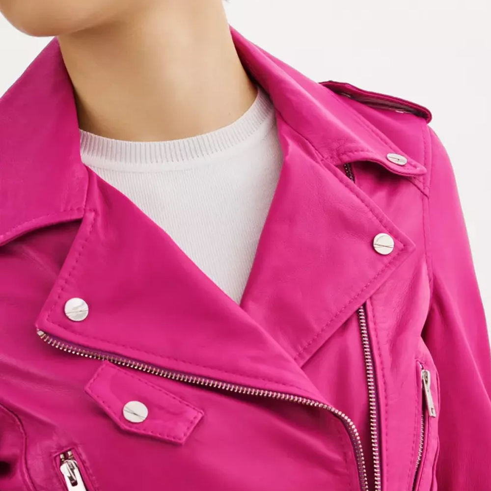 Casual Wear Made Design Hot Selling Crop Leather Jacket  Top Quality Women's Leather Jacket