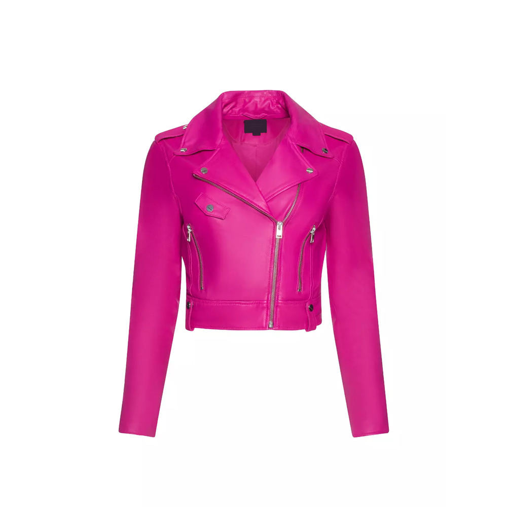 Casual Wear Made Design Hot Selling Crop Leather Jacket  Top Quality Women's Leather Jacket