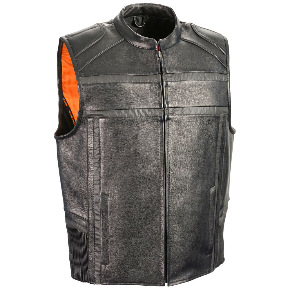 High Quality Latest Men Leather Vest for Body Breathable Leather Vest