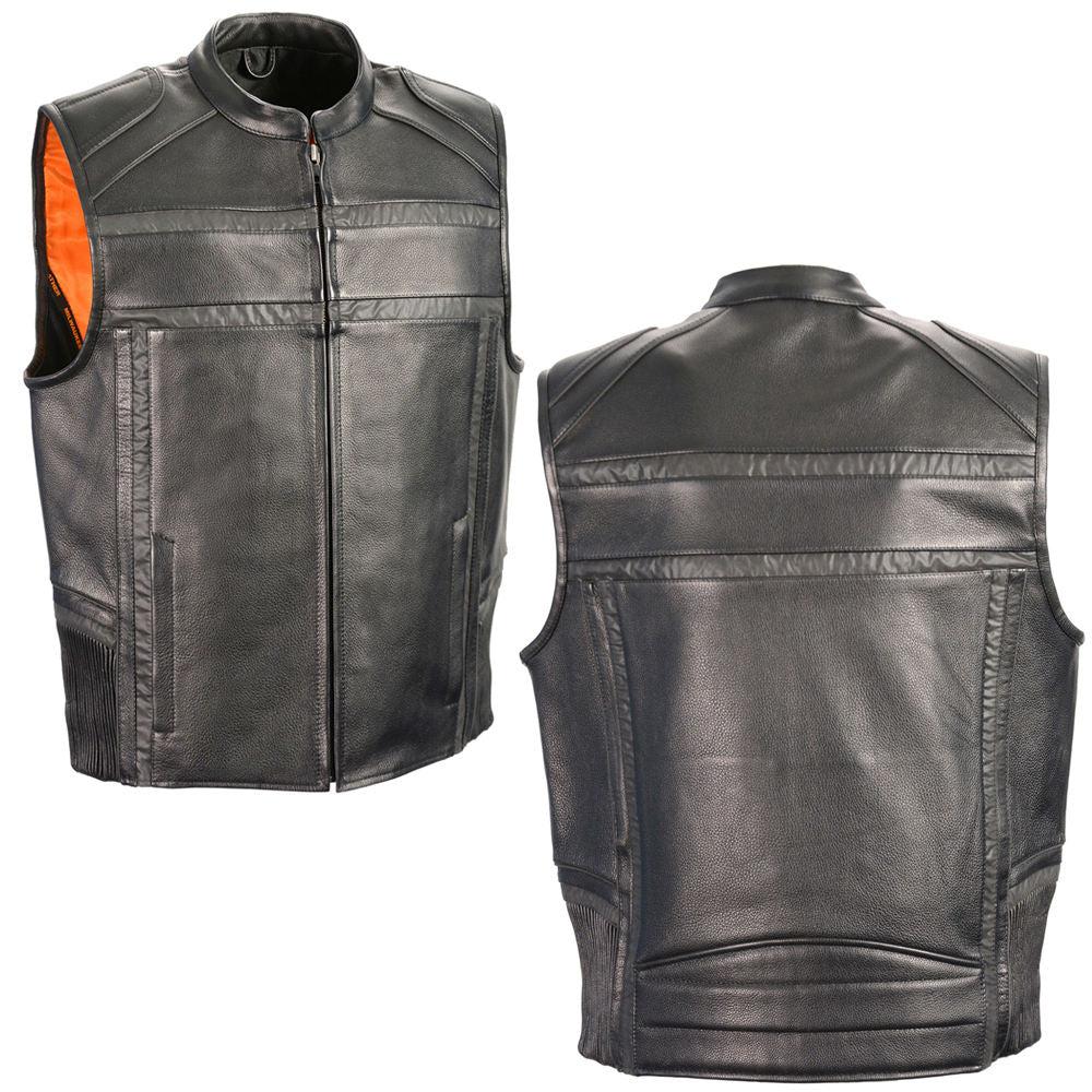 High Quality Latest Men Leather Vest for Body Breathable Leather Vest