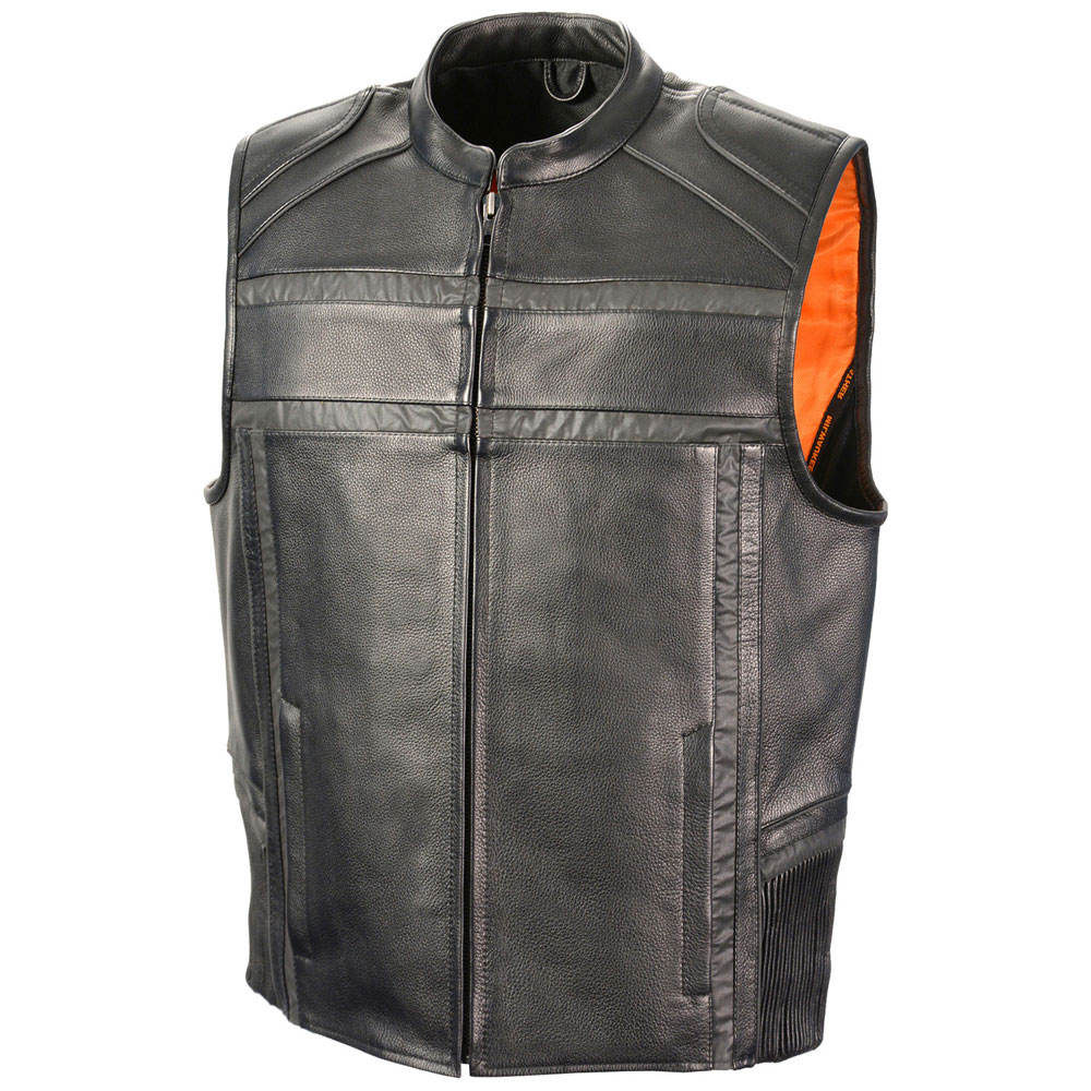 High Quality Latest Men Leather Vest for Body Breathable Leather Vest