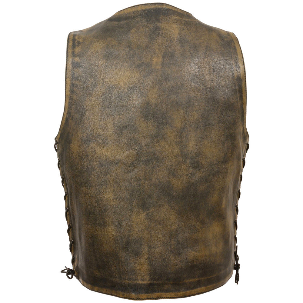 New Fashion Leather Vest High Quality Breathable Men Leather Vest for Sale