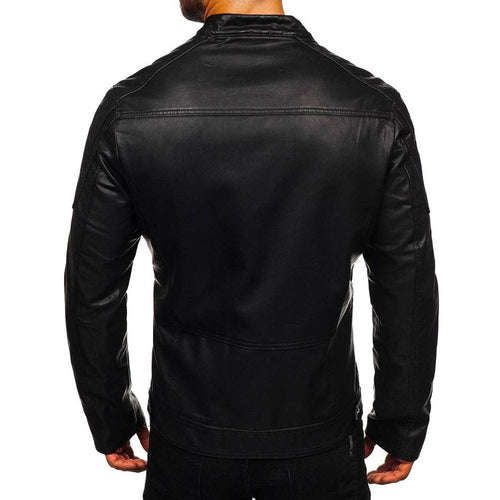 Durable Windproof Men Leather Jacket Top Quality Best Design Men Clothing Leather Jacket