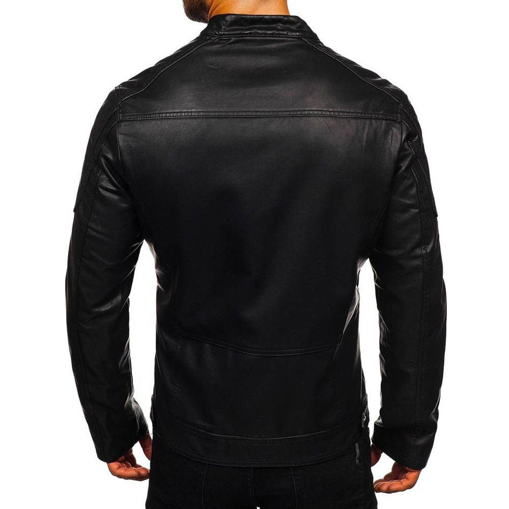 Durable Windproof Men Leather Jacket Top Quality Best Design Men Clothing Leather Jacket