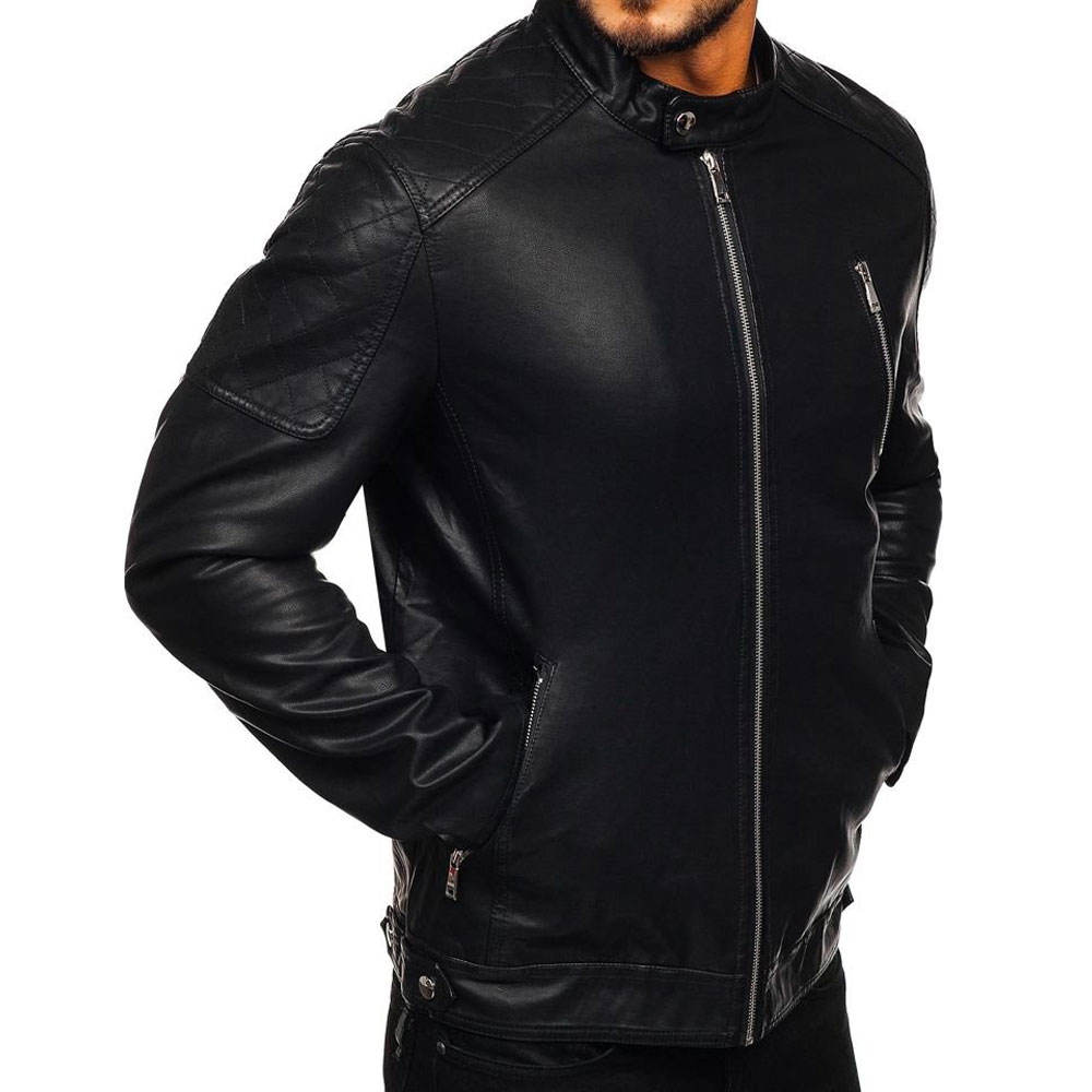 Durable Windproof Men Leather Jacket Top Quality Best Design Men Clothing Leather Jacket