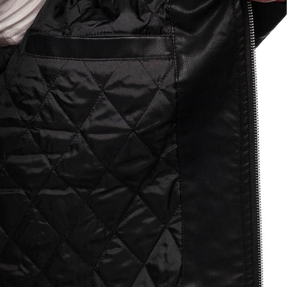 Durable Windproof Men Leather Jacket Top Quality Best Design Men Clothing Leather Jacket