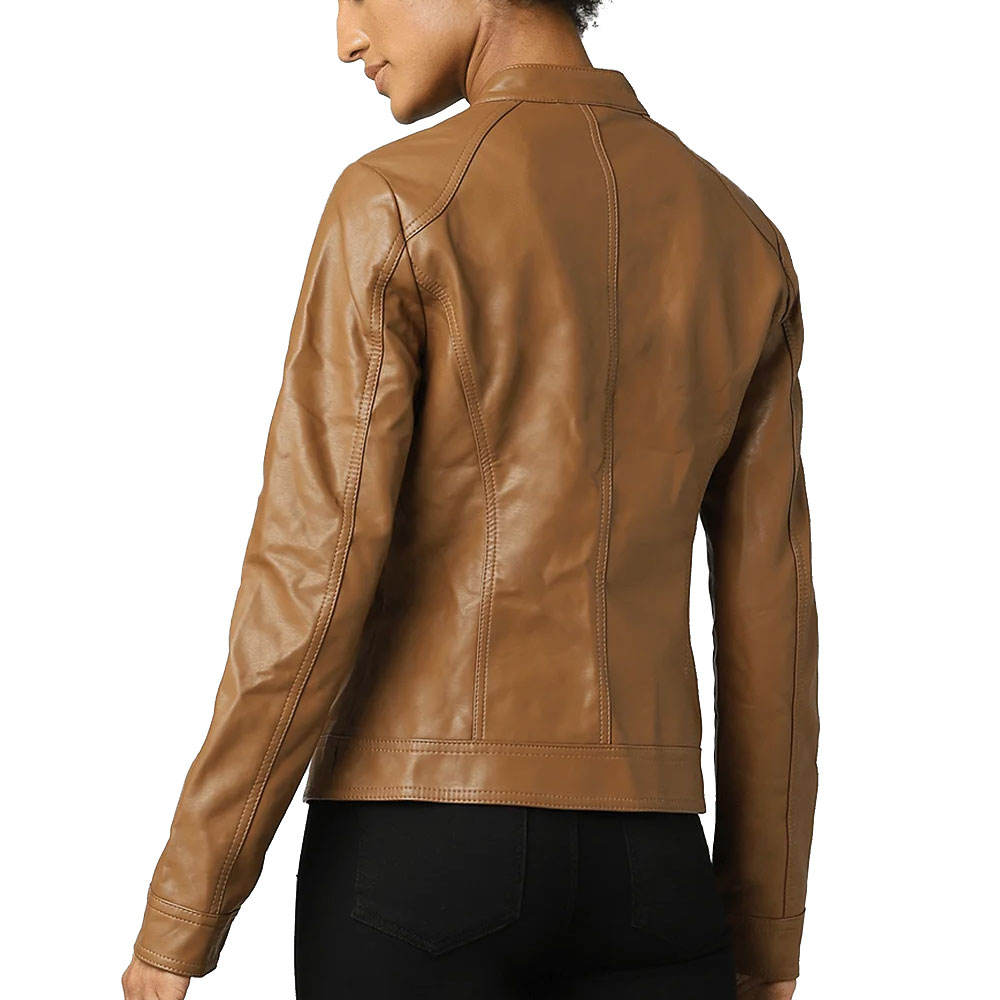 2026 Latest Design Fashionable High Quality Women Leather Jacket New Fashionable Long Sleeve Women Leather Jacket