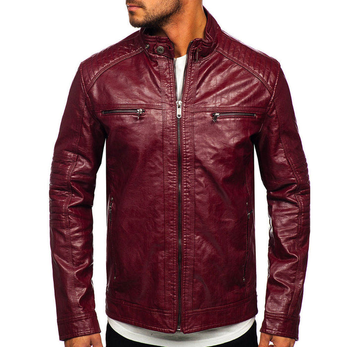 2026 New Fashion Genuine Leather Jacket for Men Autumn Winter Men's Casual Zipper Leather Jacket