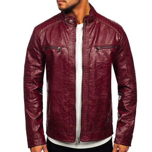 2026 New Fashion Genuine Leather Jacket for Men Autumn Winter Men's Casual Zipper Leather Jacket