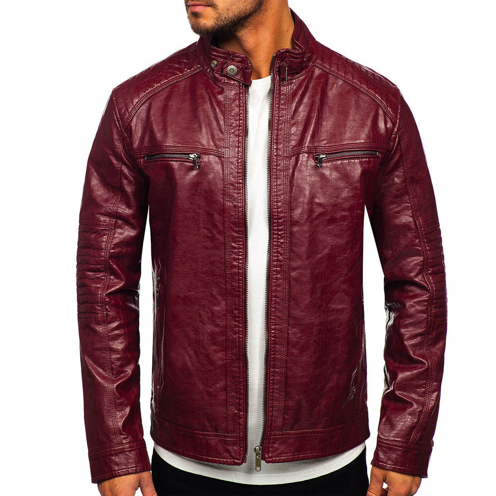 2026 New Fashion Genuine Leather Jacket for Men Autumn Winter Men's Casual Zipper Leather Jacket