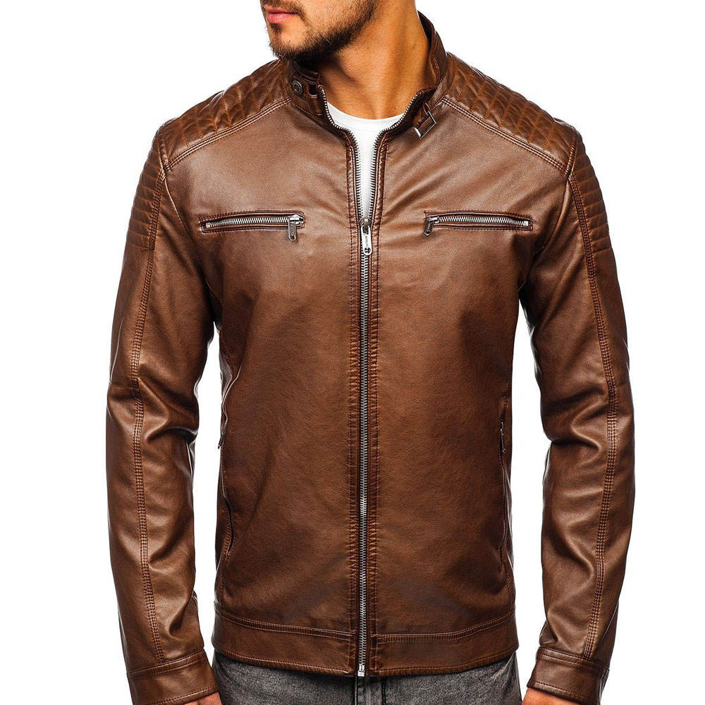 Casual Wear Genuine Fashion Leather Jacket for Men 2026 New Arrival High Quality Fashion Men Leather Jacket