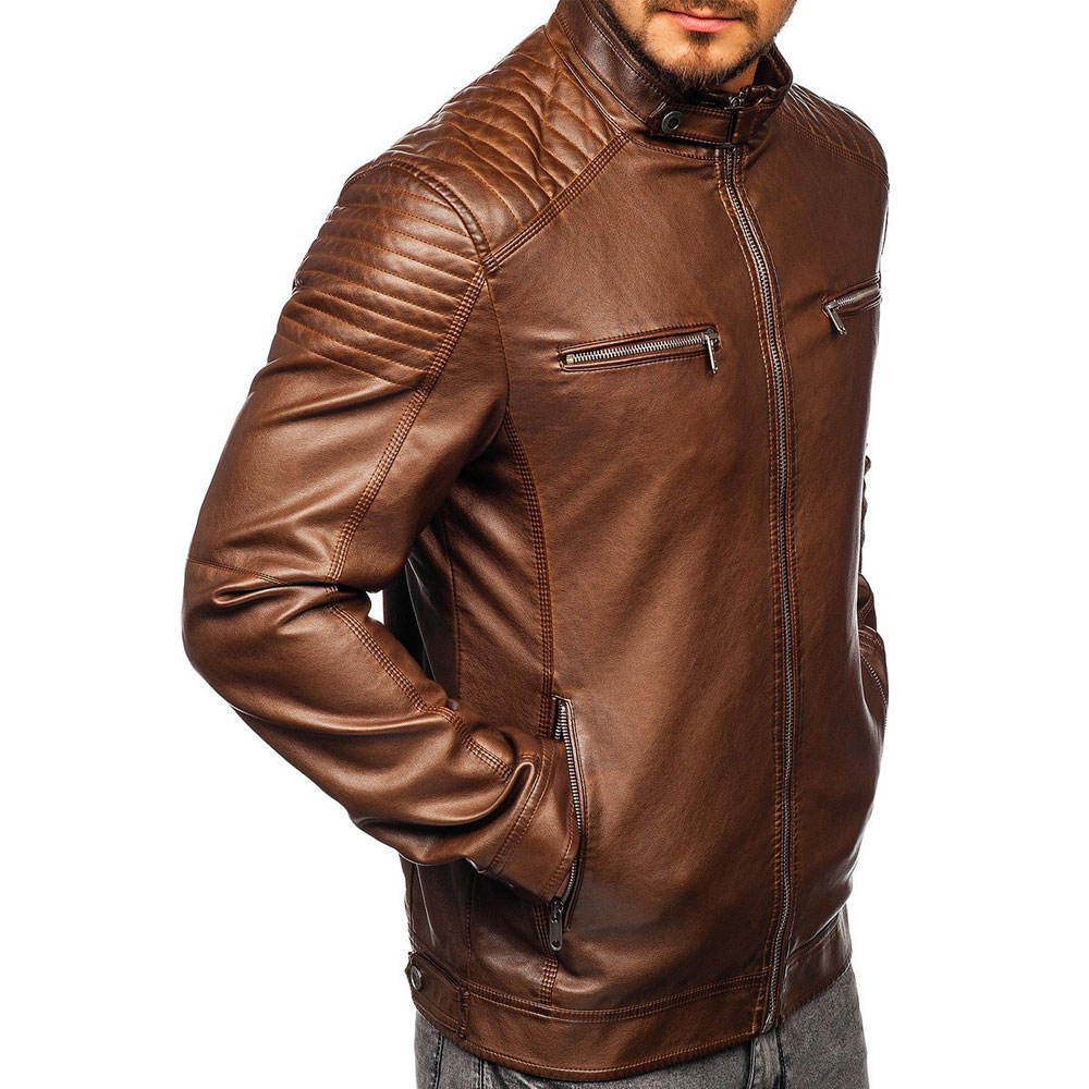 Casual Wear Genuine Fashion Leather Jacket for Men 2026 New Arrival High Quality Fashion Men Leather Jacket