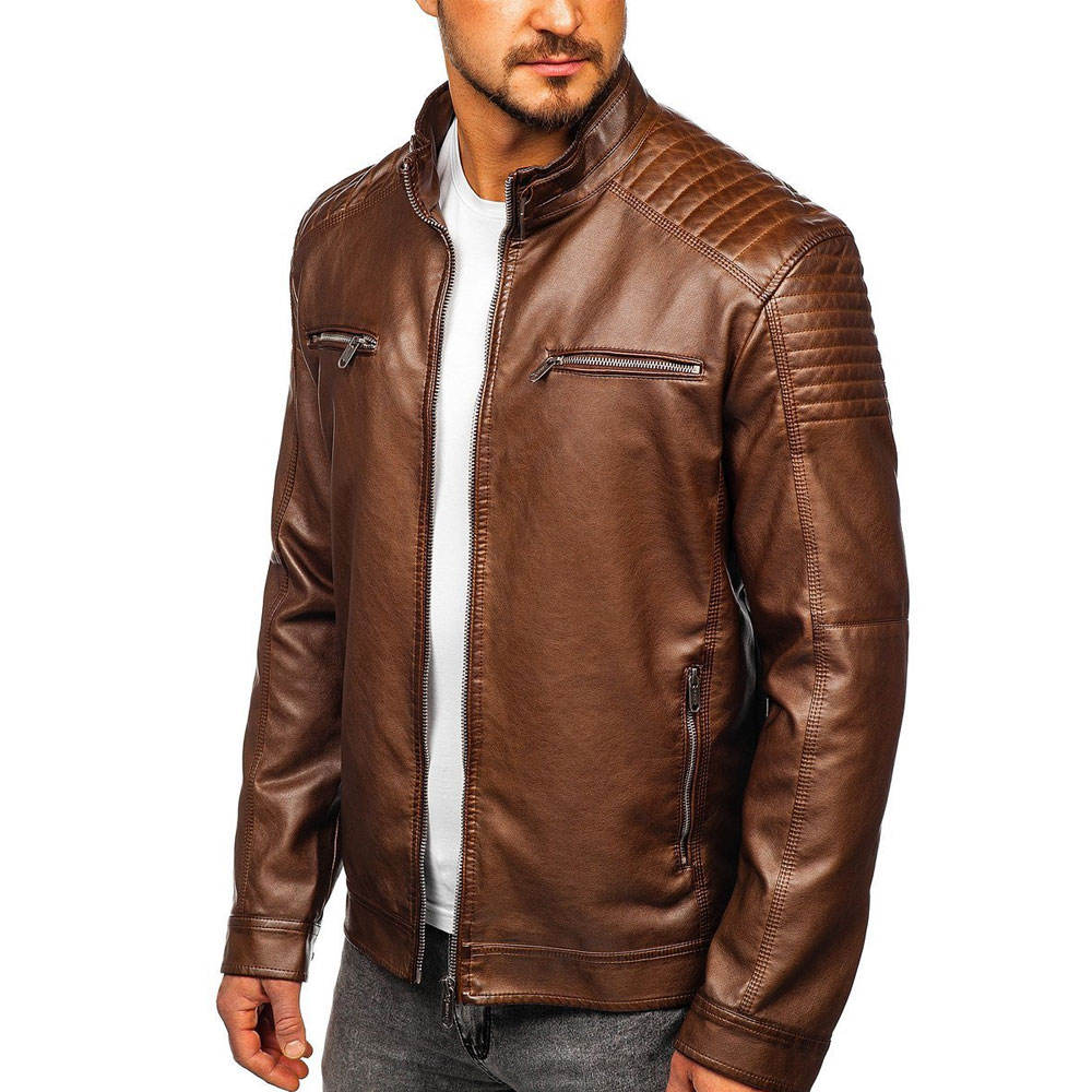 Casual Wear Genuine Fashion Leather Jacket for Men 2026 New Arrival High Quality Fashion Men Leather Jacket
