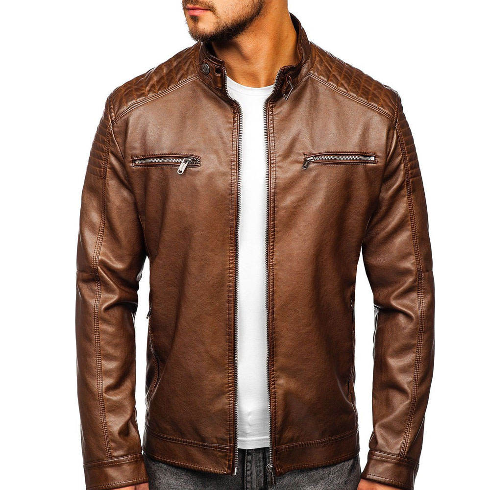 Casual Wear Genuine Fashion Leather Jacket for Men 2026 New Arrival High Quality Fashion Men Leather Jacket