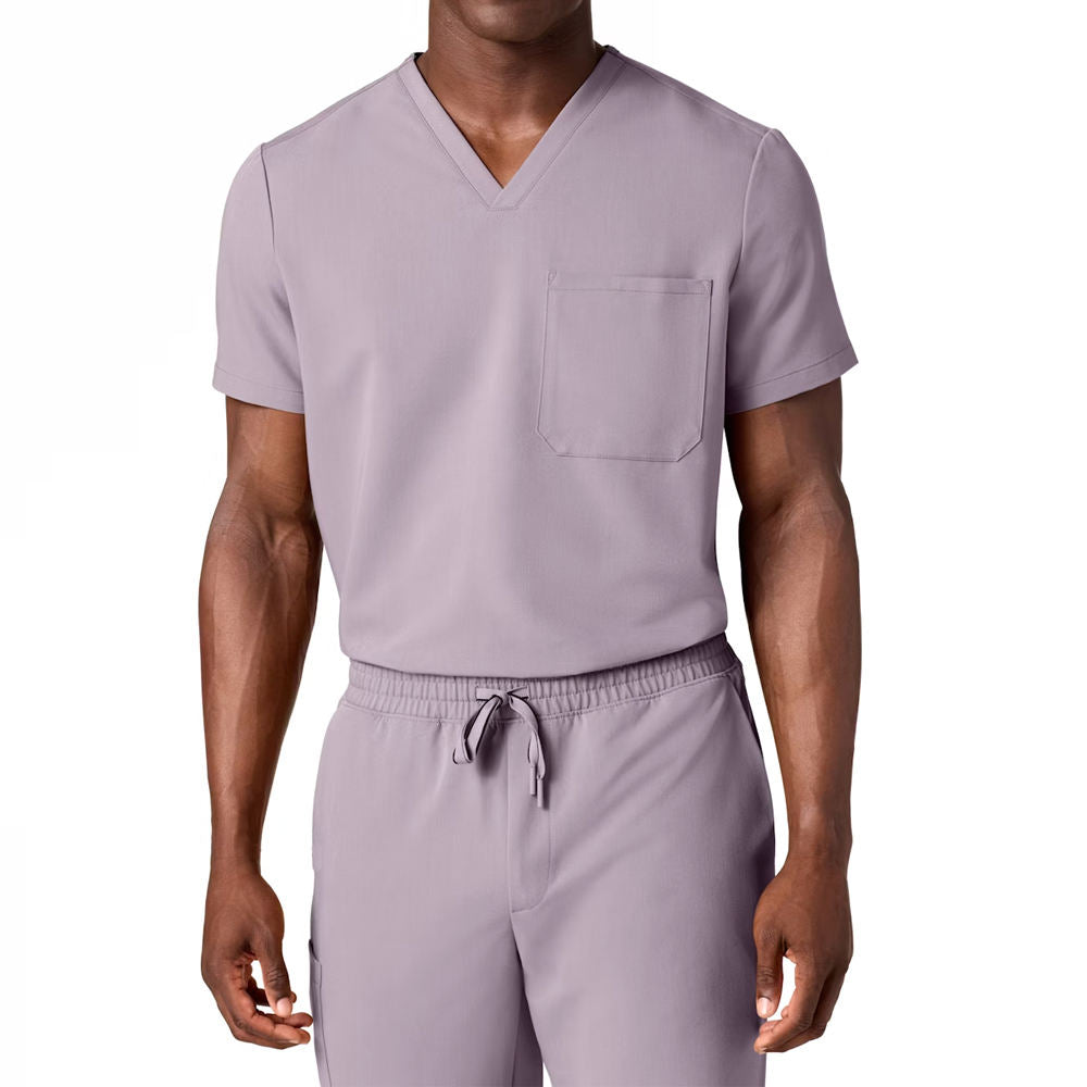 High Quality Men Short Sleeve Medical Doctor Nursing Scrub Set 2026 New Fashionable Soft Fabric Men Nursing Scrubs Suit