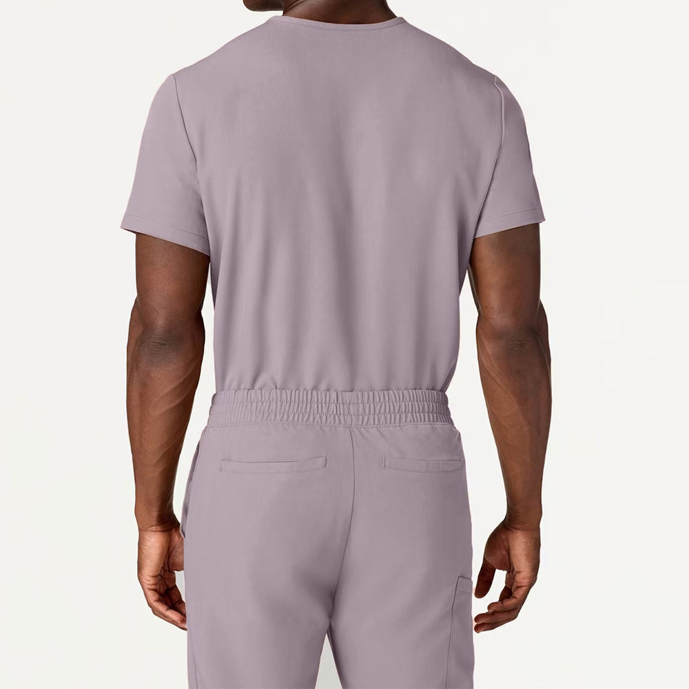 High Quality Men Short Sleeve Medical Doctor Nursing Scrub Set 2026 New Fashionable Soft Fabric Men Nursing Scrubs Suit