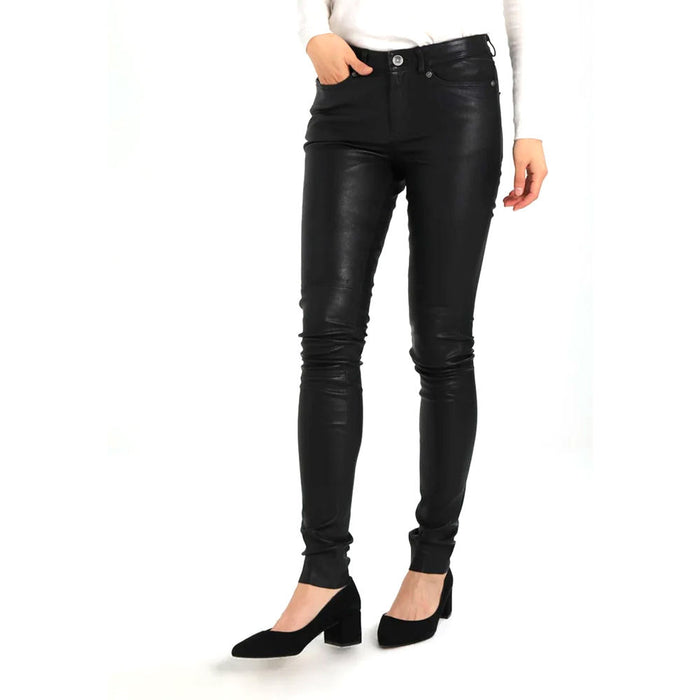 Women’s High-Waist Leather Pants