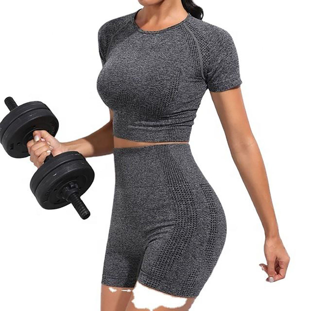 Premium womens yoga set featuring ergonomic breathable fabric seamless construction durable stitching stylish training comfort