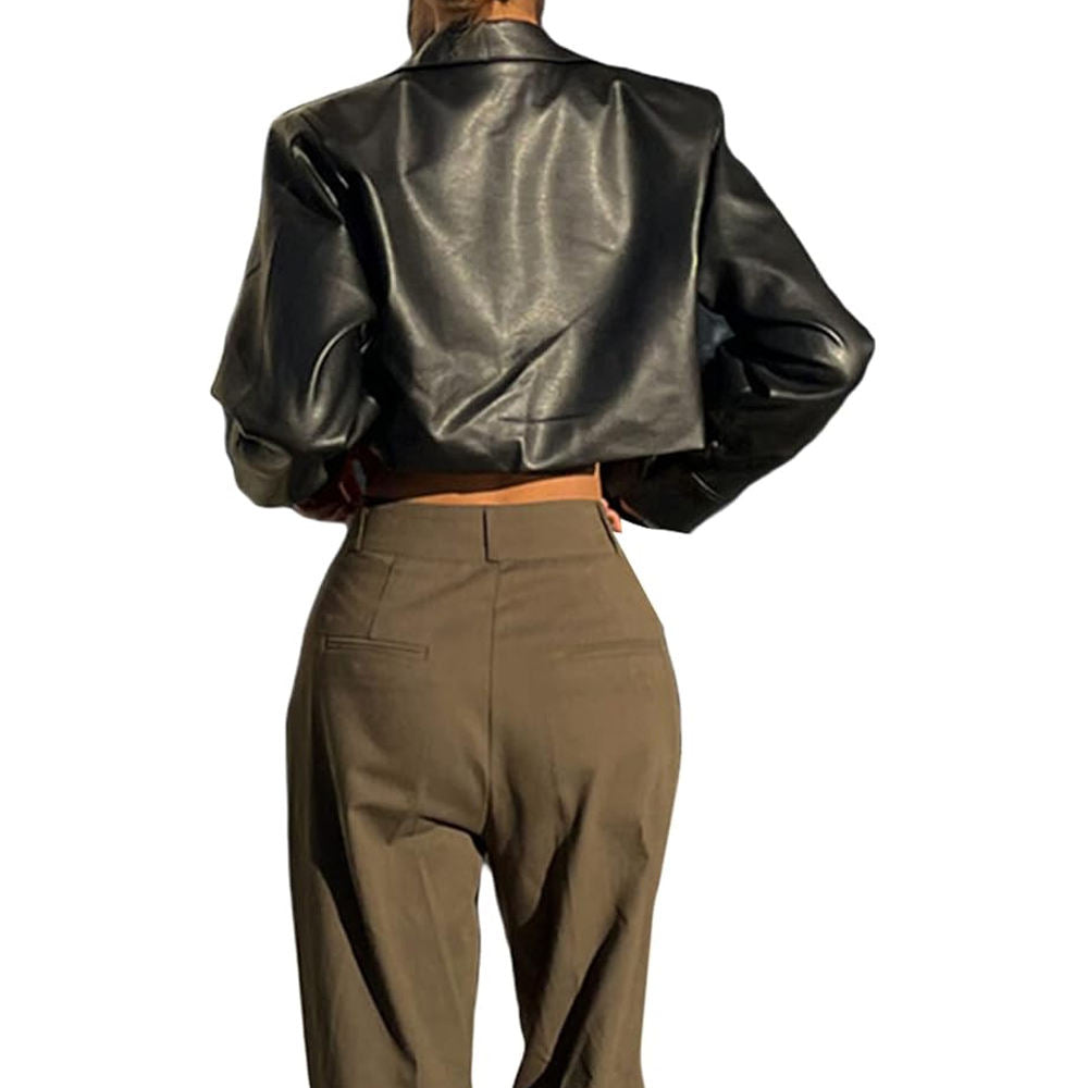 Professional Made Women Leather Jackets for Sale Latest Arrival Women Crop Top Leather Jacket