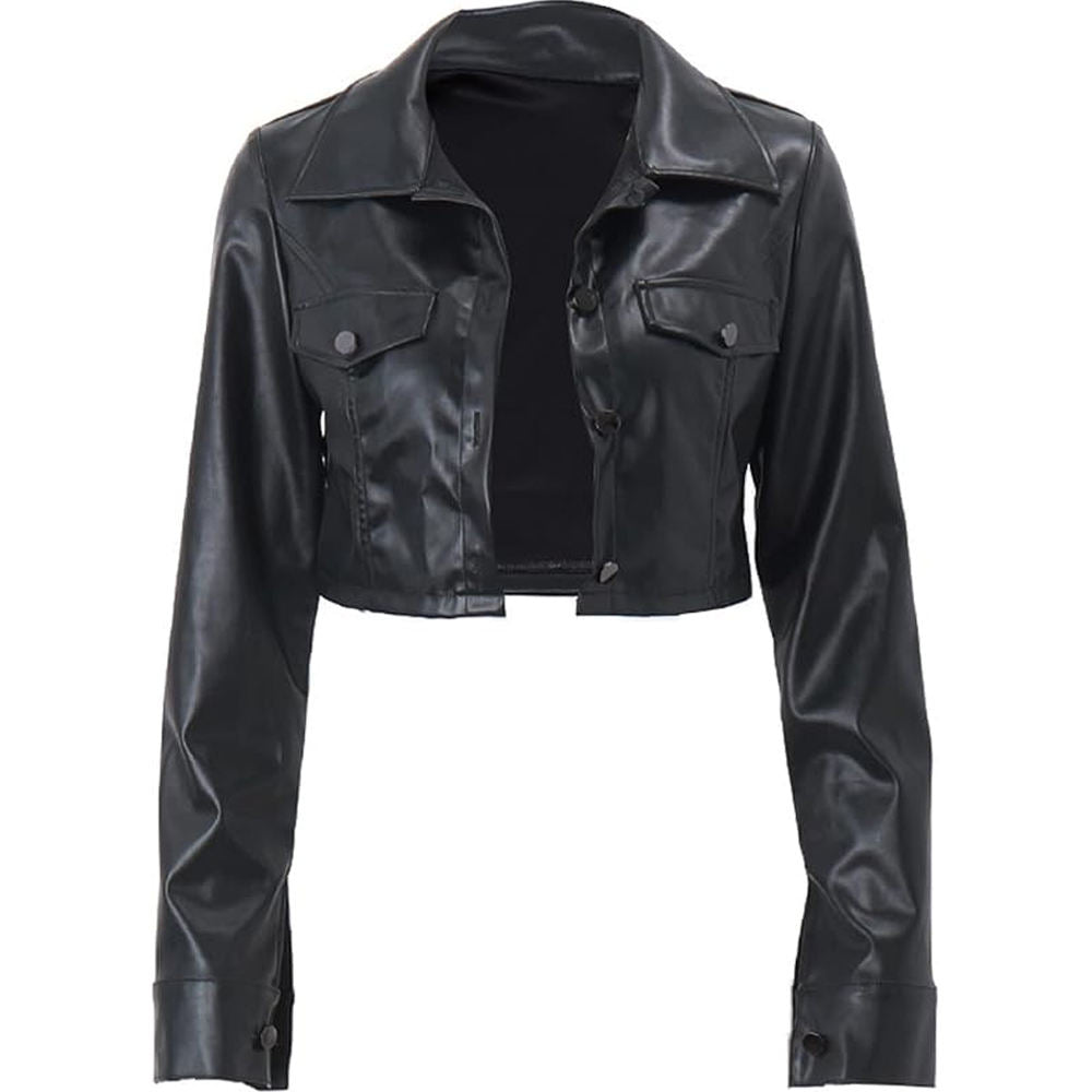 Professional Made Women Leather Jackets for Sale Latest Arrival Women Crop Top Leather Jacket