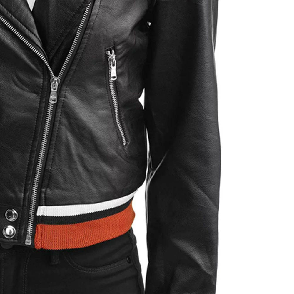 High Quality Ladies Fashion Leather Jackets  Women Genuine Leather Fashion Jacket